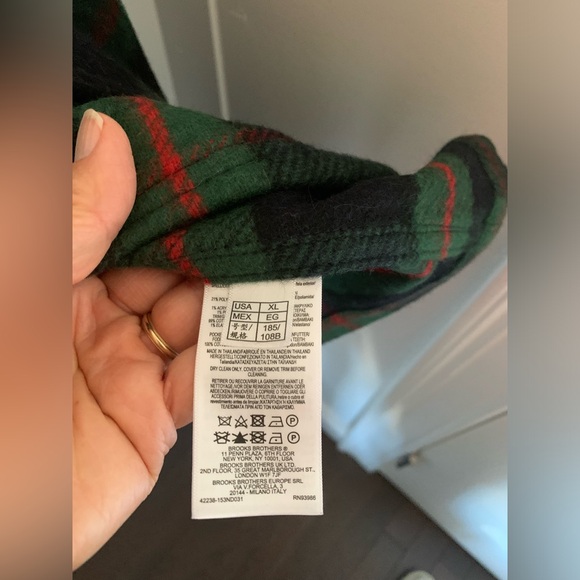 NWT Brooks Brothers Wool Blend Tartan Jacket, Corduroy Patches, Plaid, XL - Picture 11 of 15
